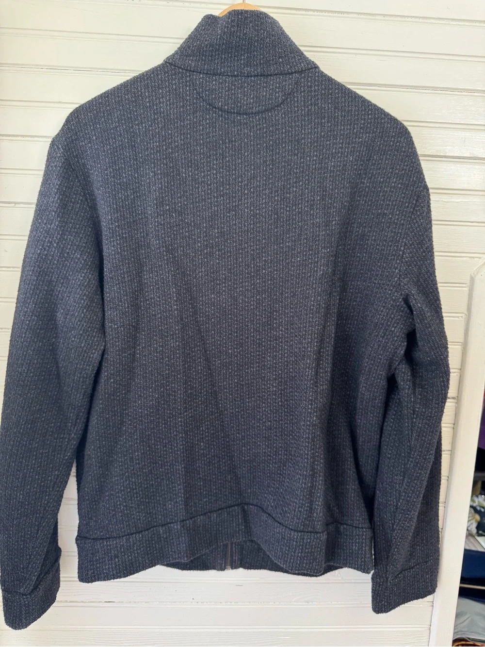 Polo Ralph Lauren Men's Charcoal Deep Blue Zip-Up Sweater - Picture 2 of 9